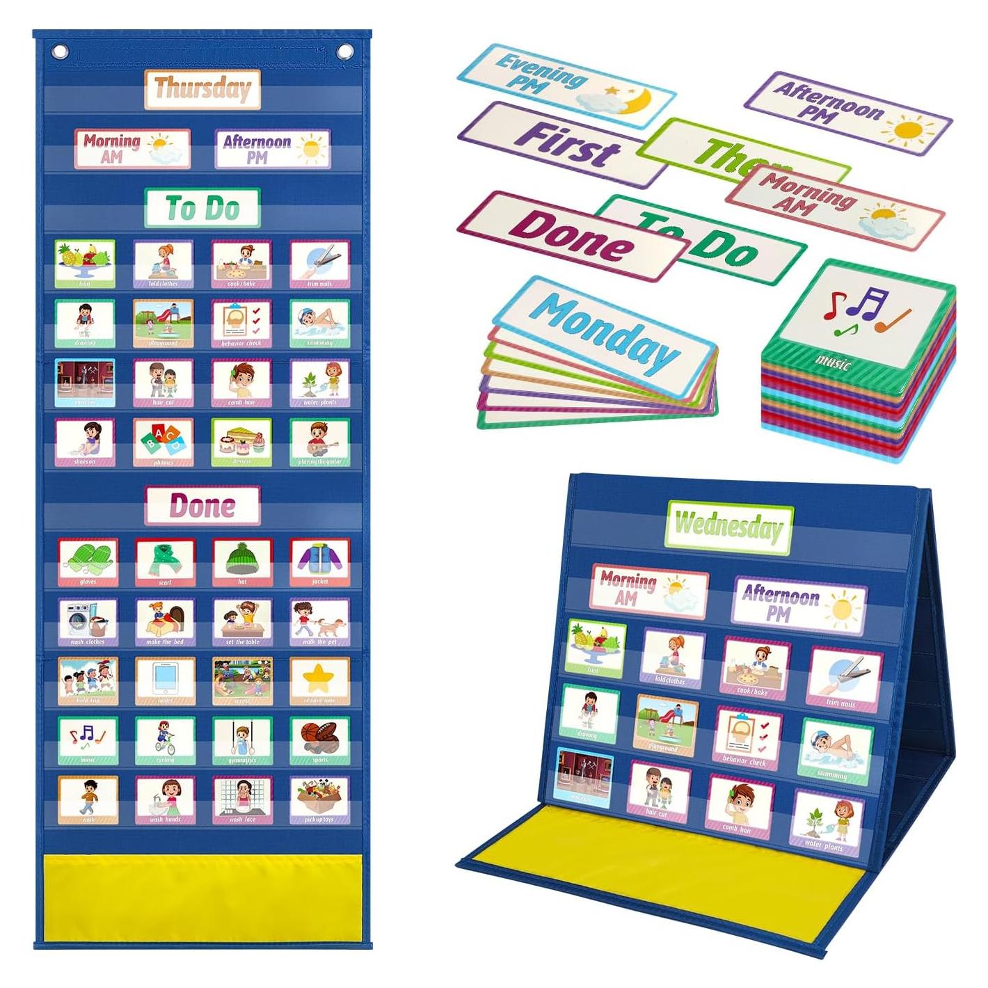 Horario Visual Interactivo Mewise para Niños con Autismo - 144 Tarjetas