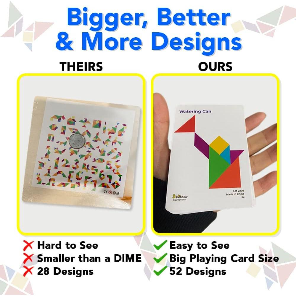 Juguete de Rompecabezas Tangram de Madera 3 Bees & Me - 104 Patrones