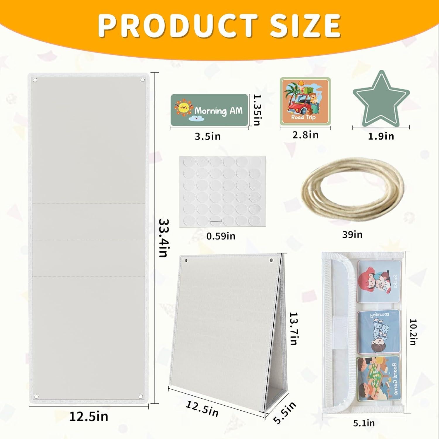 Horario Visual para Niños Yoink - 174 Tarjetas y Tablero