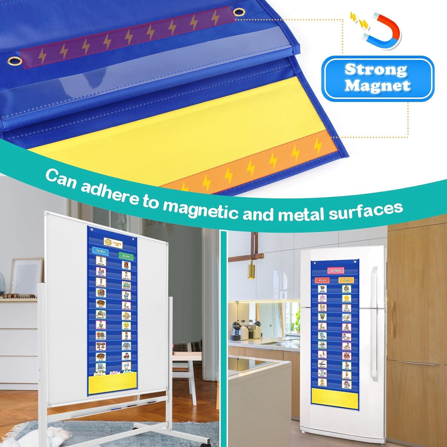 Tablero Visual de Horario Torlam para Niños con 105 Tarjetas