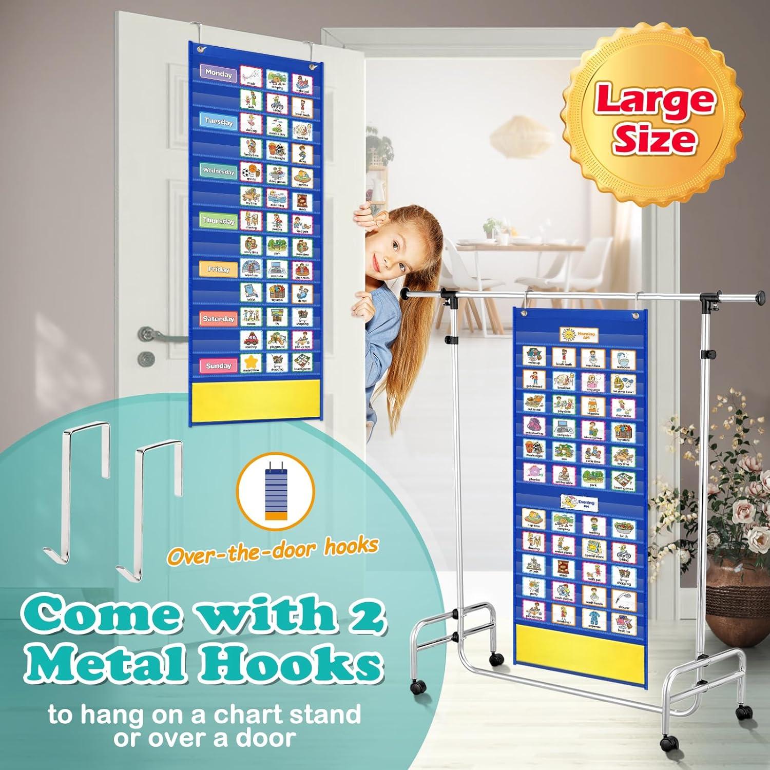 Tablero Visual de Horario Torlam para Niños con 105 Tarjetas