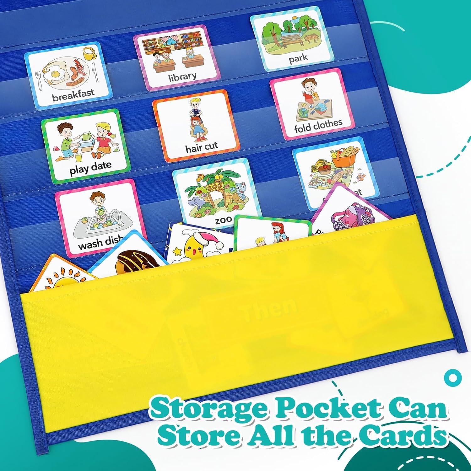 Tablero Visual de Horario Torlam para Niños con 105 Tarjetas