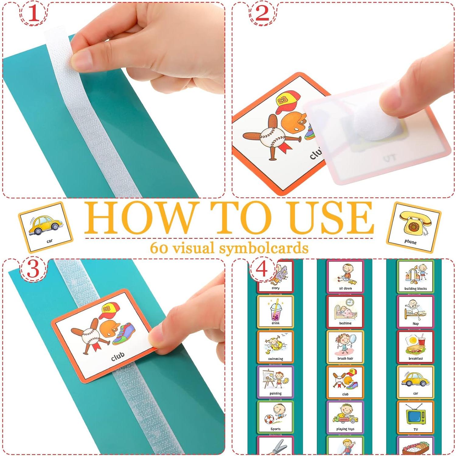 Tarjetas Visuales Geyee 126 Pcs para Niños Autismo TDAH