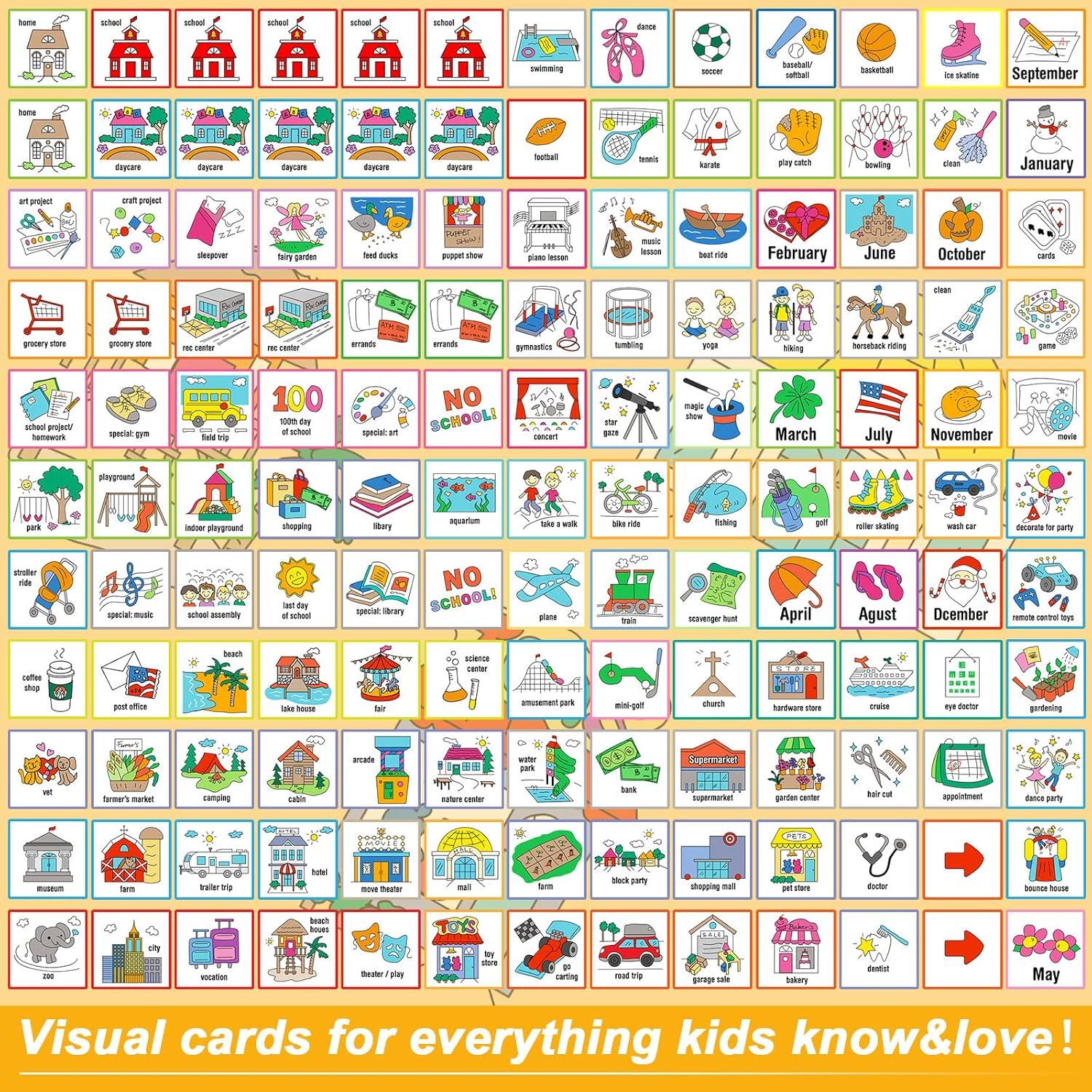 264 Tarjetas de Horario Visual Geyee para Niños - Rutina Diaria