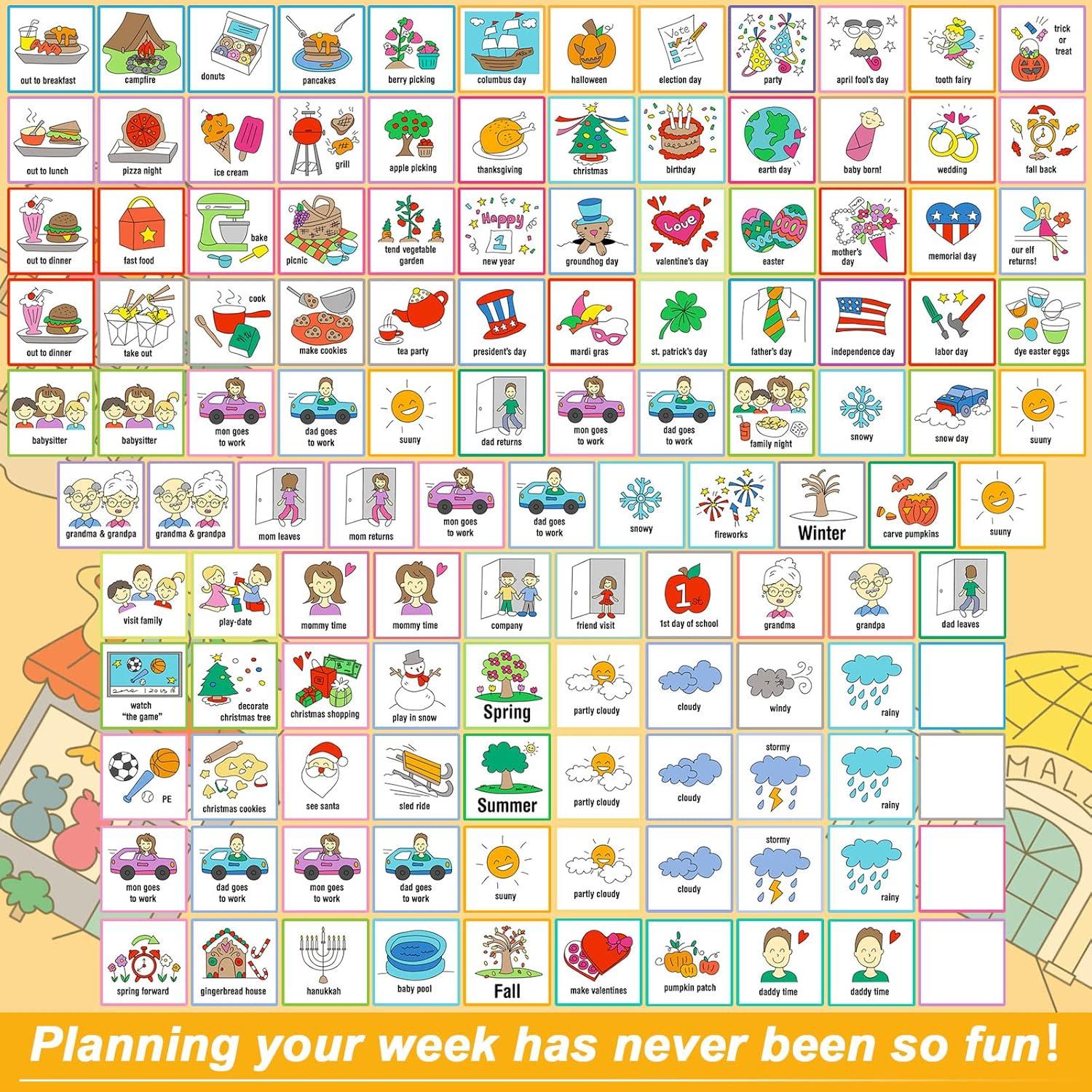 264 Tarjetas de Horario Visual Geyee para Niños - Rutina Diaria