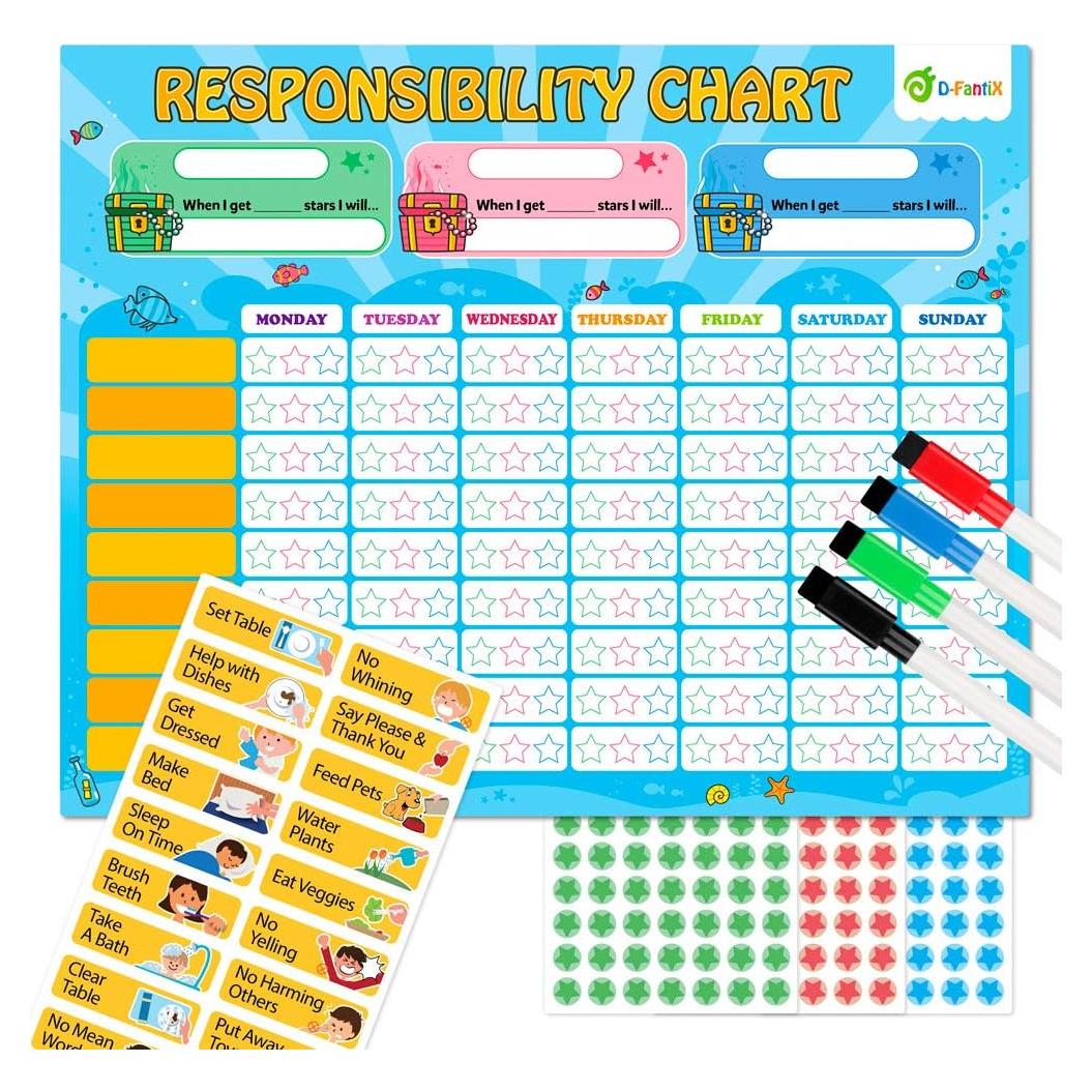Tabla de Responsabilidad Magnética D-FantiX para Niños
