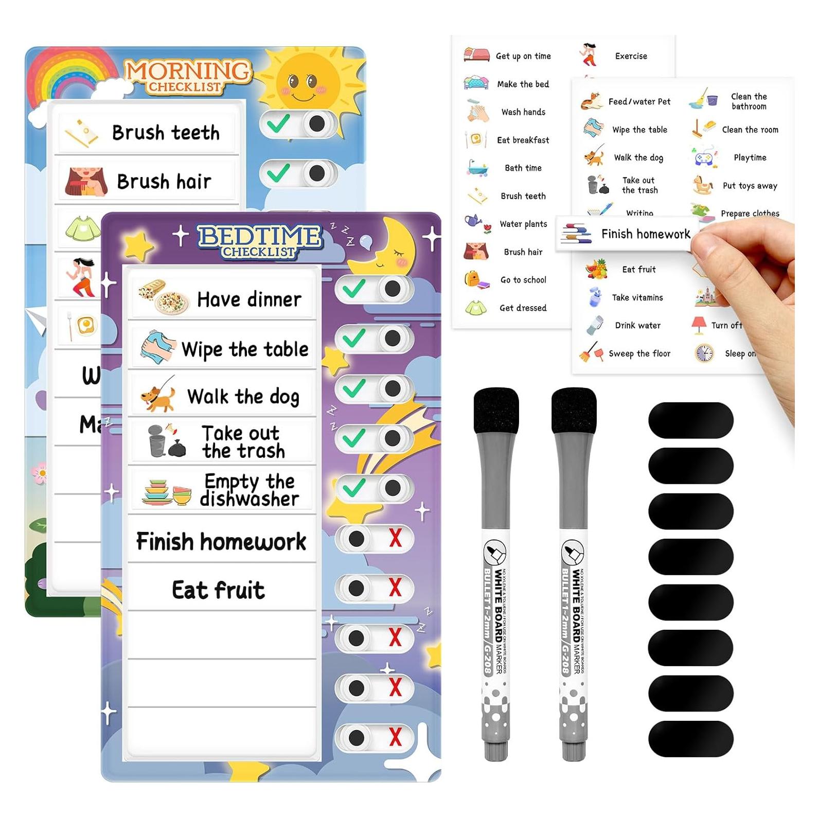 Tabla de Tareas Interactiva Tsytyst - 2 Paquetes, Magnética
