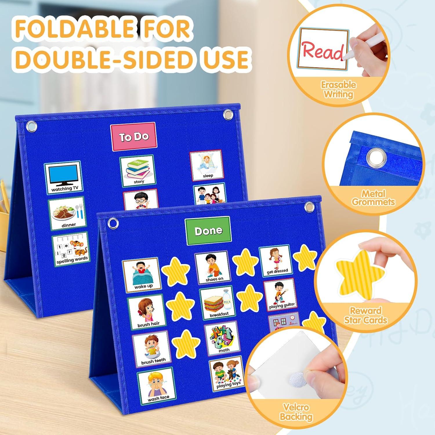 Tablero Horario Visual Grande ALSLEA 68.6x36.8 cm Azul