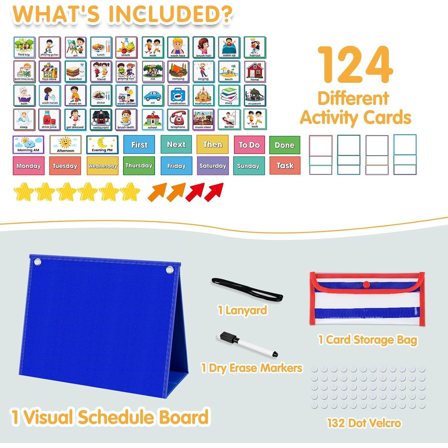 Tablero Horario Visual Grande ALSLEA 68.6x36.8 cm Azul