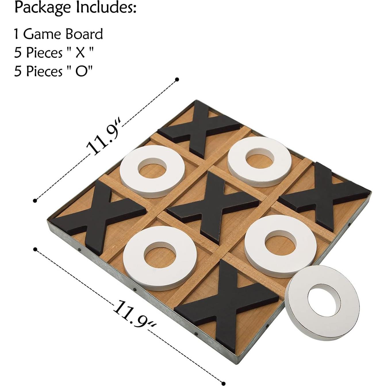 Juego de Tres en Raya de Madera NIKKY HOME 30x30 cm Decorativo