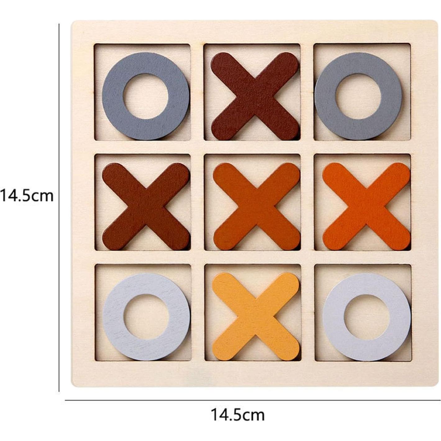 Juego de Tres en Raya de Madera Esquirla - Café, 14.5 cm