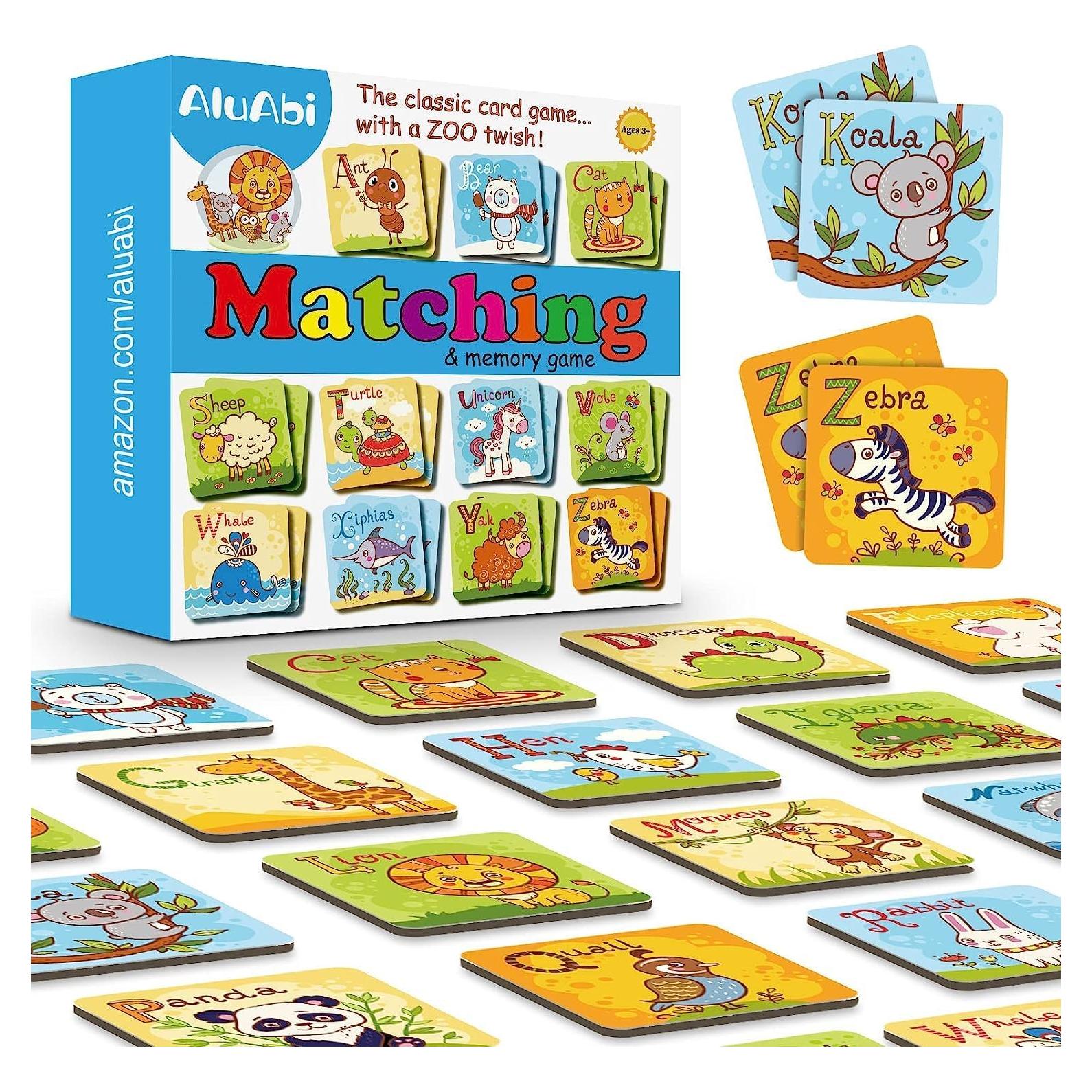 Juego de Memoria de Emparejamiento Alfabeto AluAbi 52 Piezas