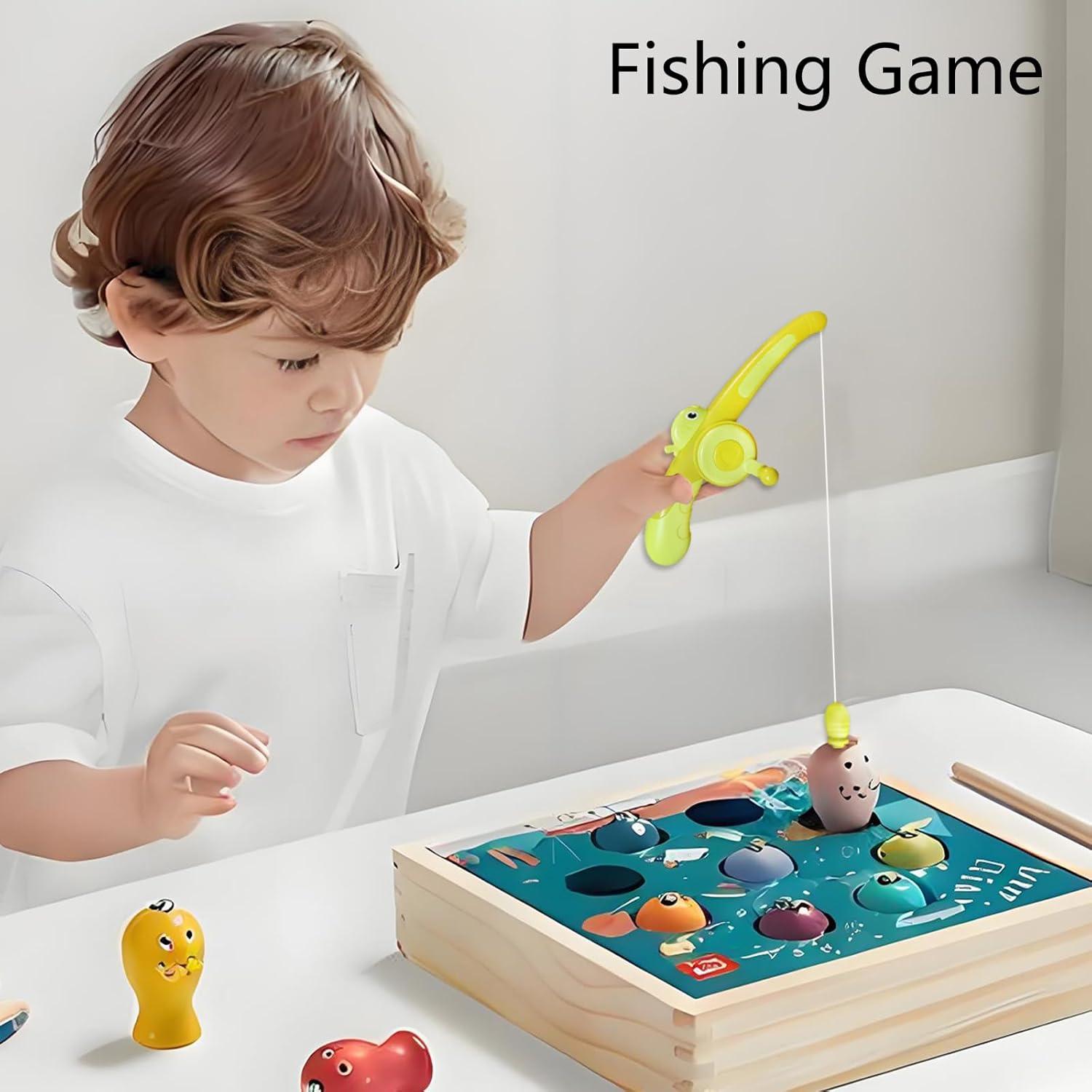 Juego de Pesca Magnético Montessori para Bebés - 22.86x10.16 cm