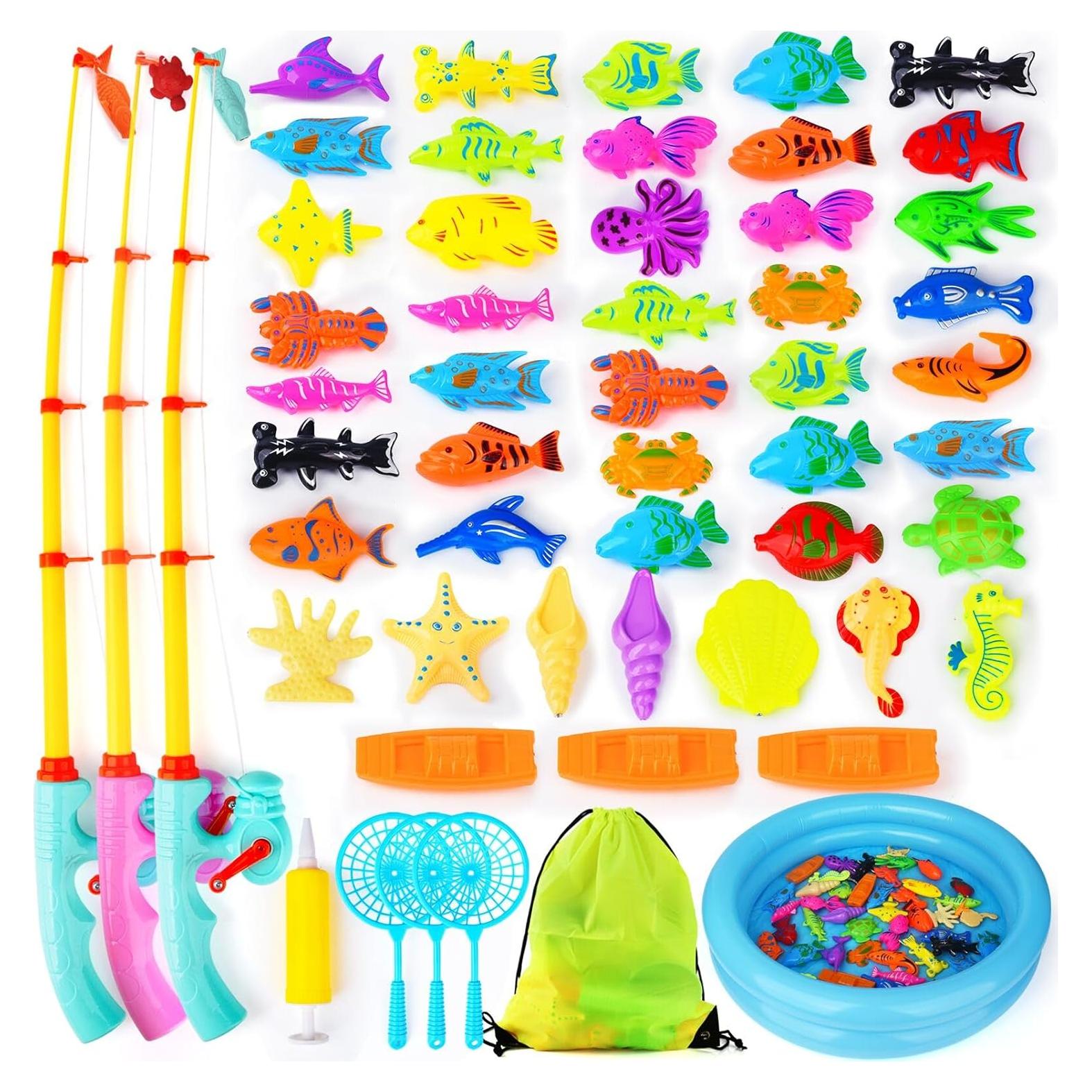 Juego de Pesca Magnético FIVEDAOGANG 45 Piezas para Niños