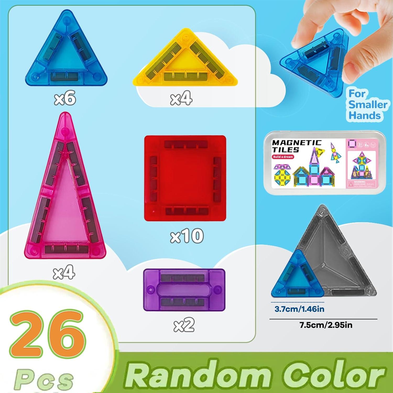 Juego de Bloques Magnéticos Mini 26PCS - Juguete Portátil para Niños