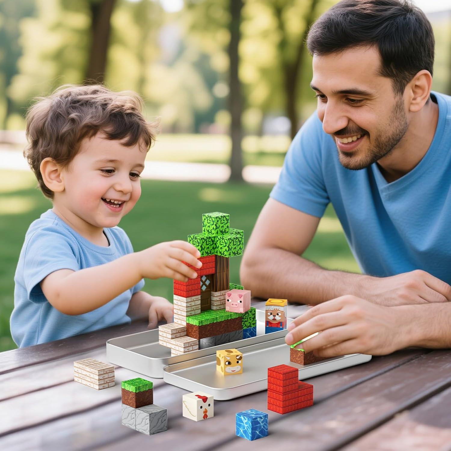 Mini Bloques Magnéticos de Granja JSDKFJSA - 35 Piezas