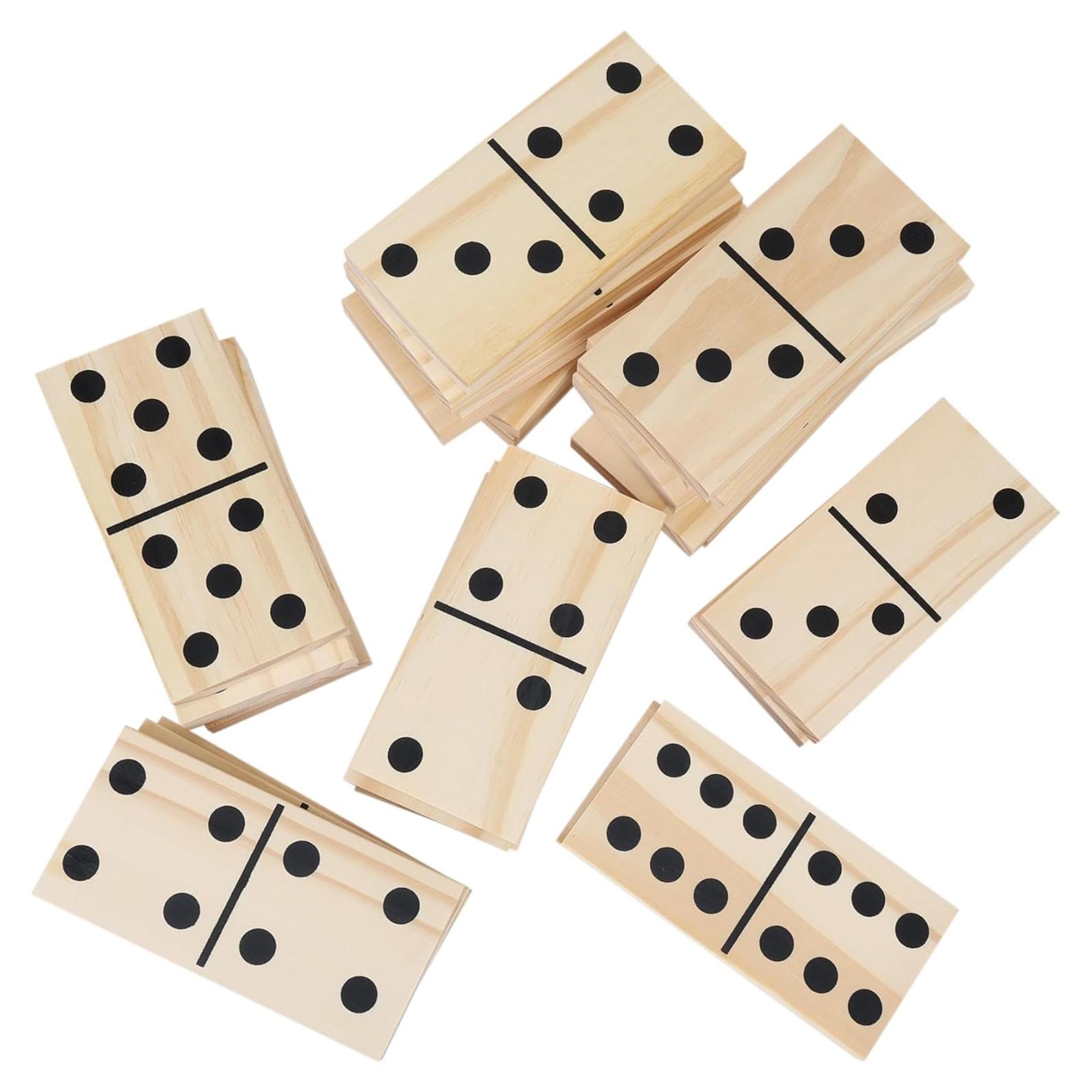 Juego de Dominó Gigante GOTHINK de Madera Natural 28 Piezas