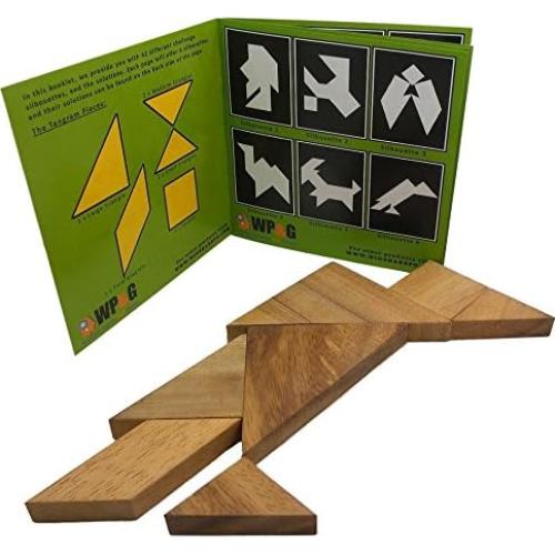 Juego de Geometría Tangram de Madera Winshare 48 Desafíos