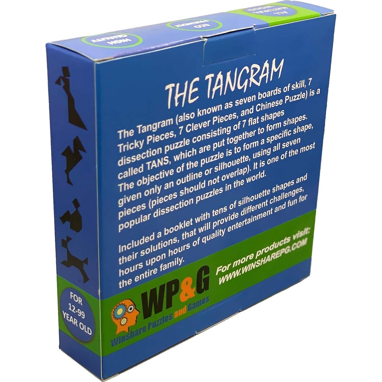 Juego de Geometría Tangram de Madera Winshare 48 Desafíos