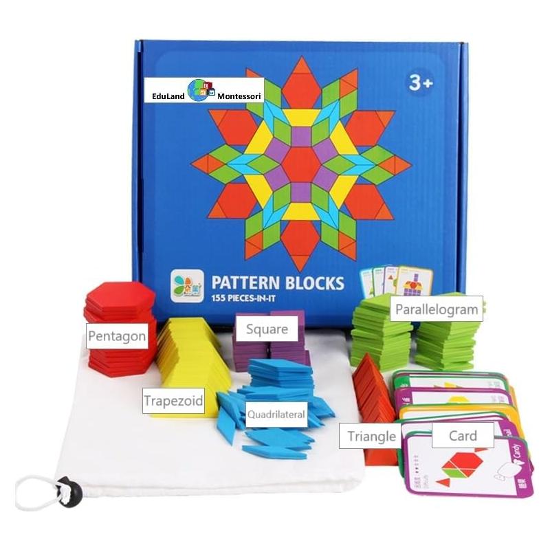 Juego de Construcción de Formas Eduland Montessori 155 Piezas