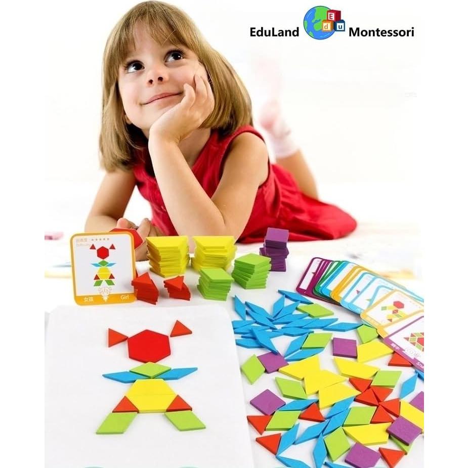 Juego de Construcción de Formas Eduland Montessori 155 Piezas