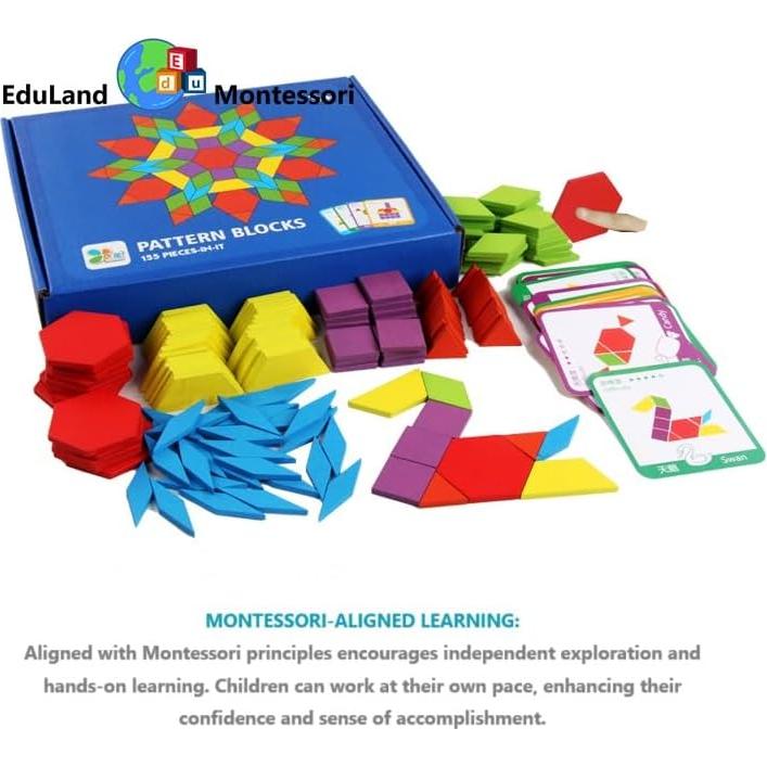 Juego de Construcción de Formas Eduland Montessori 155 Piezas