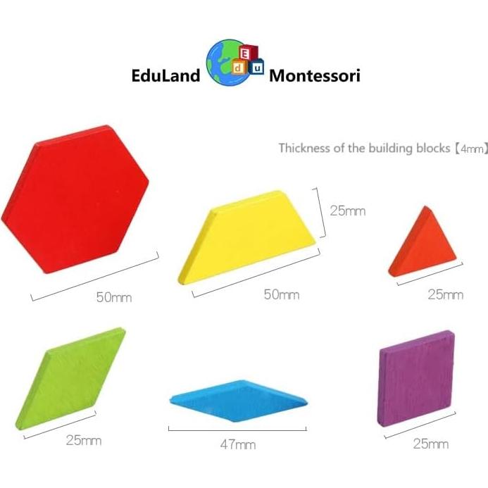 Juego de Construcción de Formas Eduland Montessori 155 Piezas