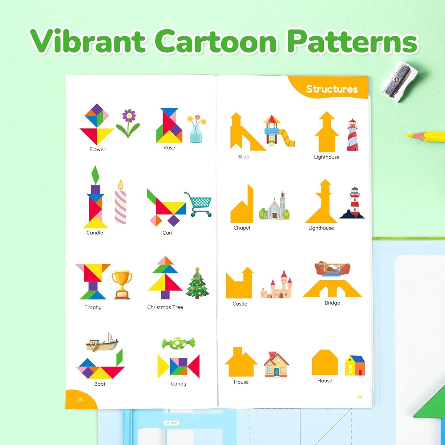 Rompecabezas Tangram Magnético BenBen 18.4x25.4 cm para Viaje