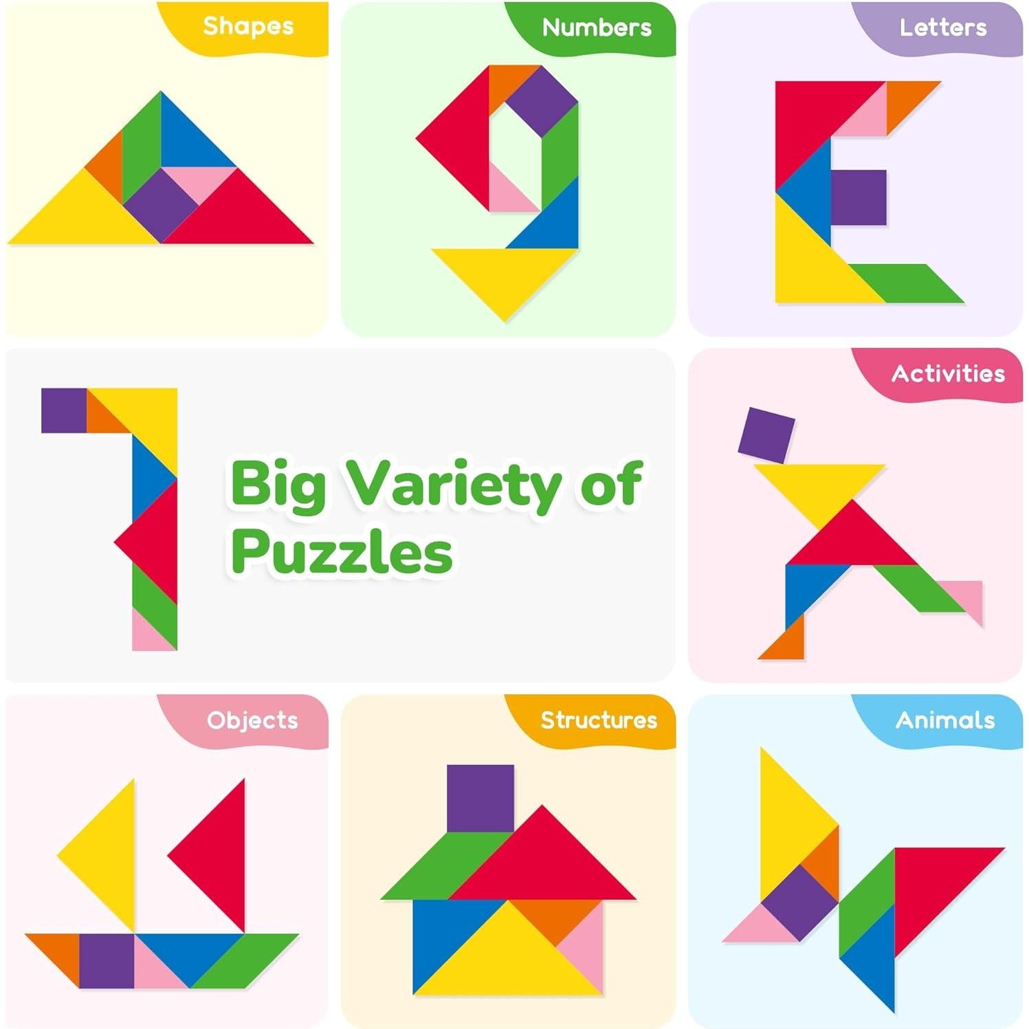 Rompecabezas Tangram Magnético BenBen 18.4x25.4 cm para Viaje