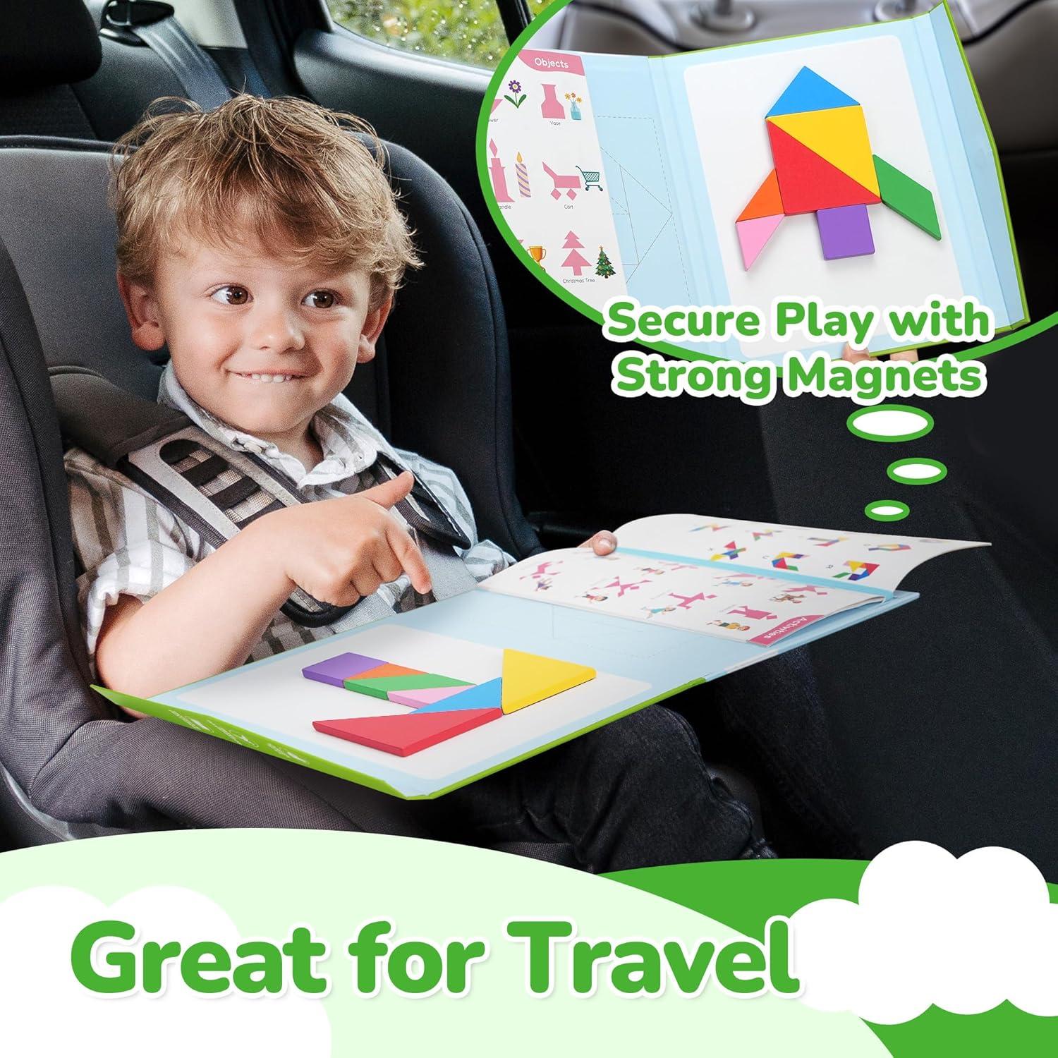 Rompecabezas Tangram Magnético BenBen 18.4x25.4 cm para Viaje