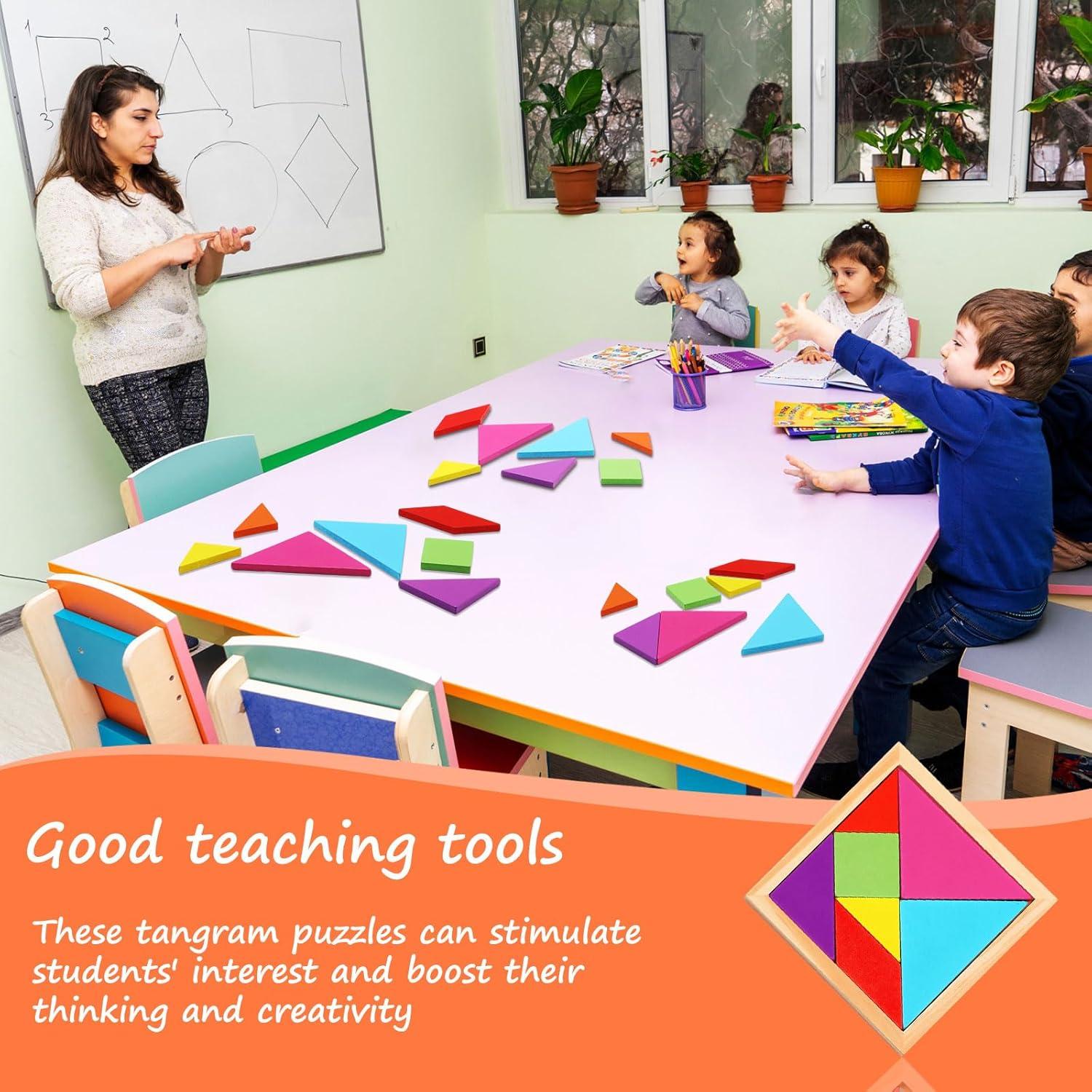 Rompecabezas Tangram de Madera Shappy 36 Piezas Educativo