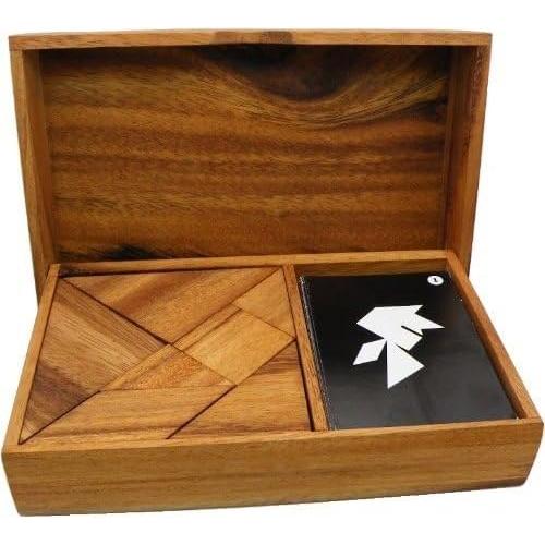 Juego de Rompecabezas Tangram de Madera Winshare 14 Piezas