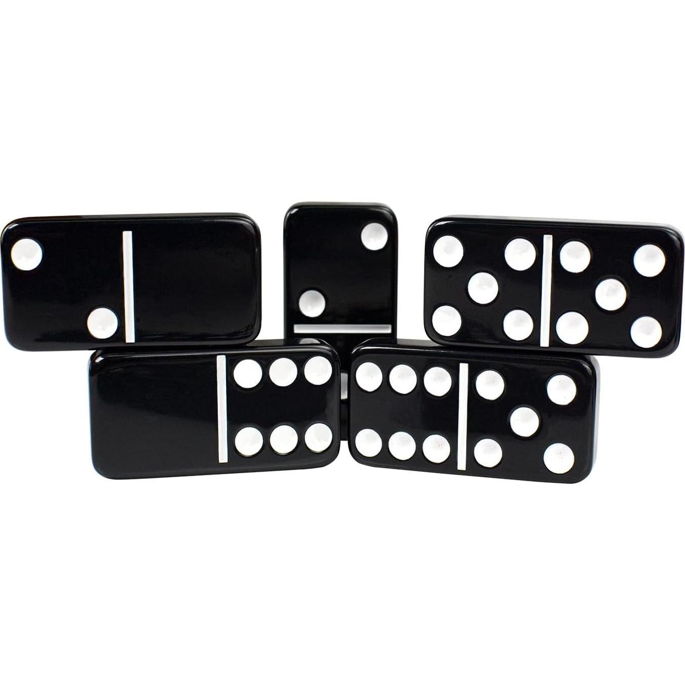 Juego de Dominó Doble 6 Vovotuzzi con Caja de Cuero - Negro