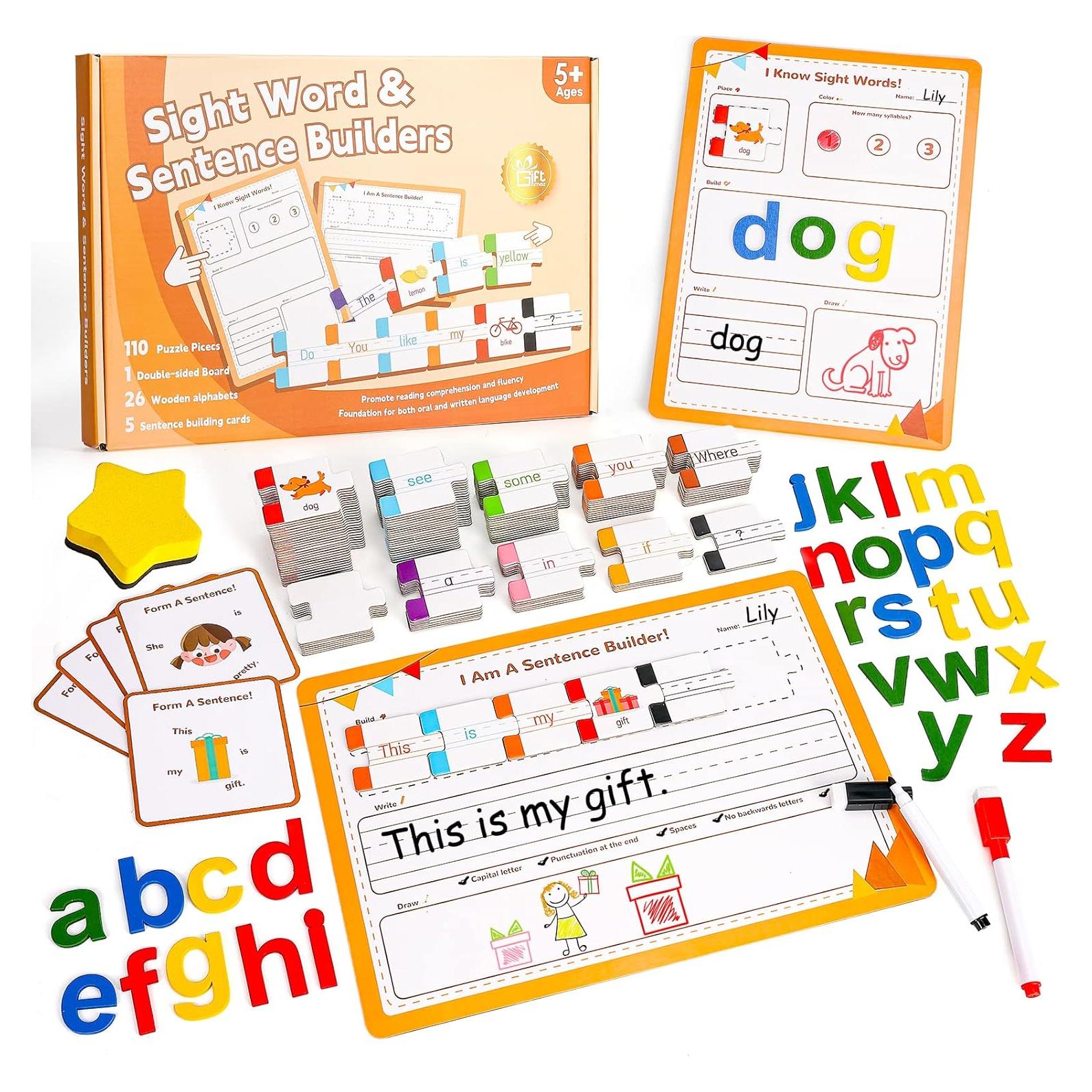 Juego de Construcción de Oraciones GiftAmaz 145 Piezas para Niños