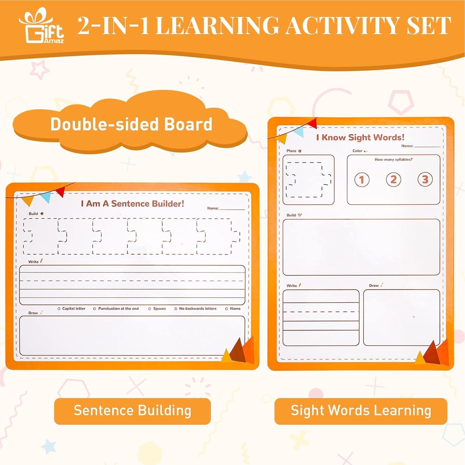 Juego de Construcción de Oraciones GiftAmaz 145 Piezas para Niños