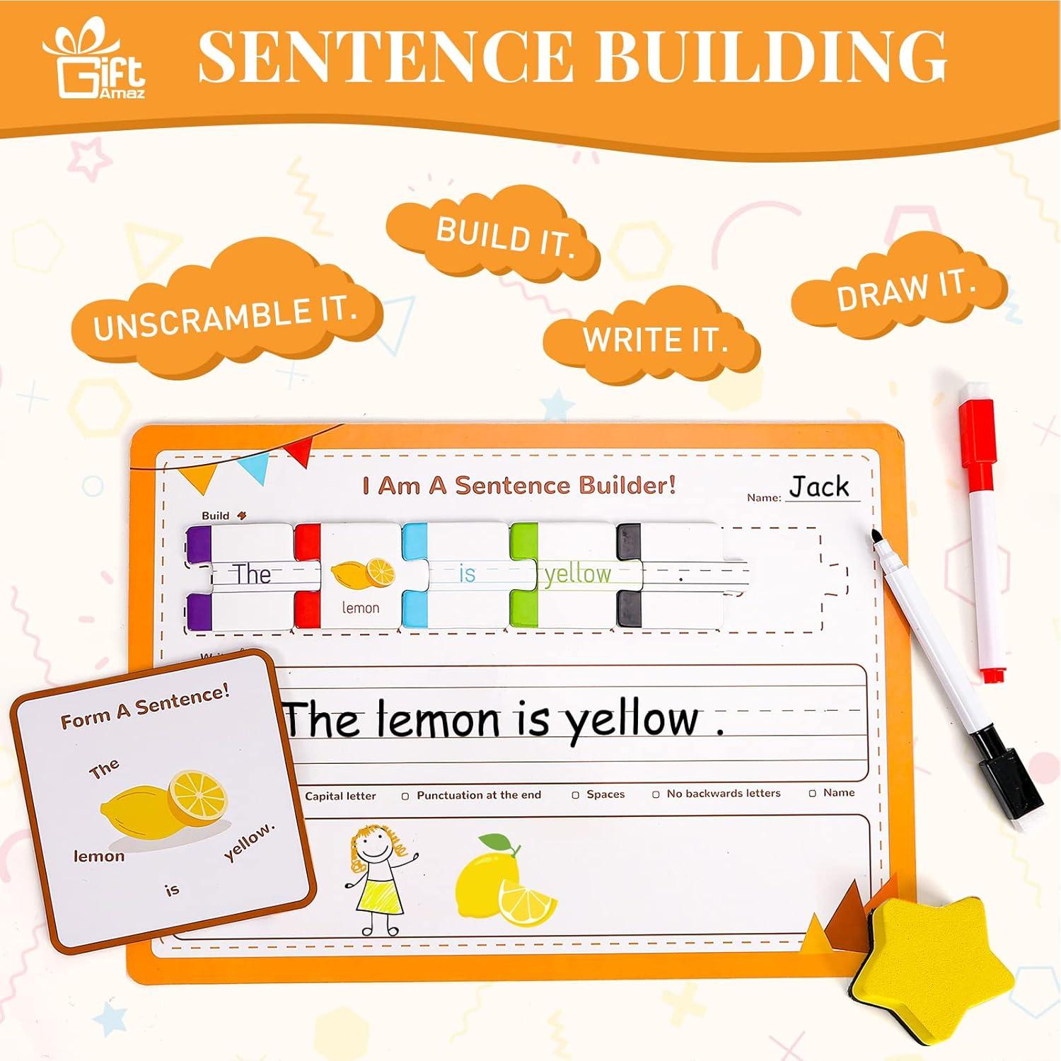 Juego de Construcción de Oraciones GiftAmaz 145 Piezas para Niños