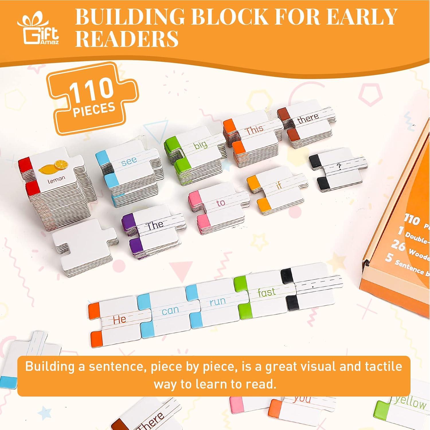 Juego de Construcción de Oraciones GiftAmaz 145 Piezas para Niños