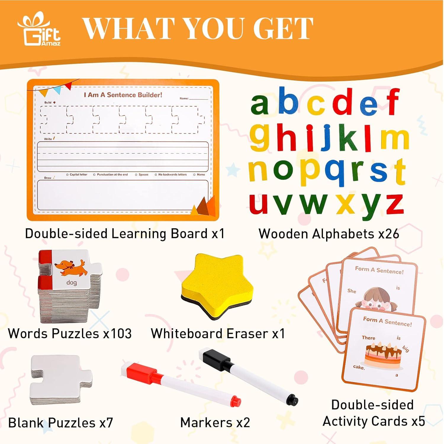 Juego de Construcción de Oraciones GiftAmaz 145 Piezas para Niños