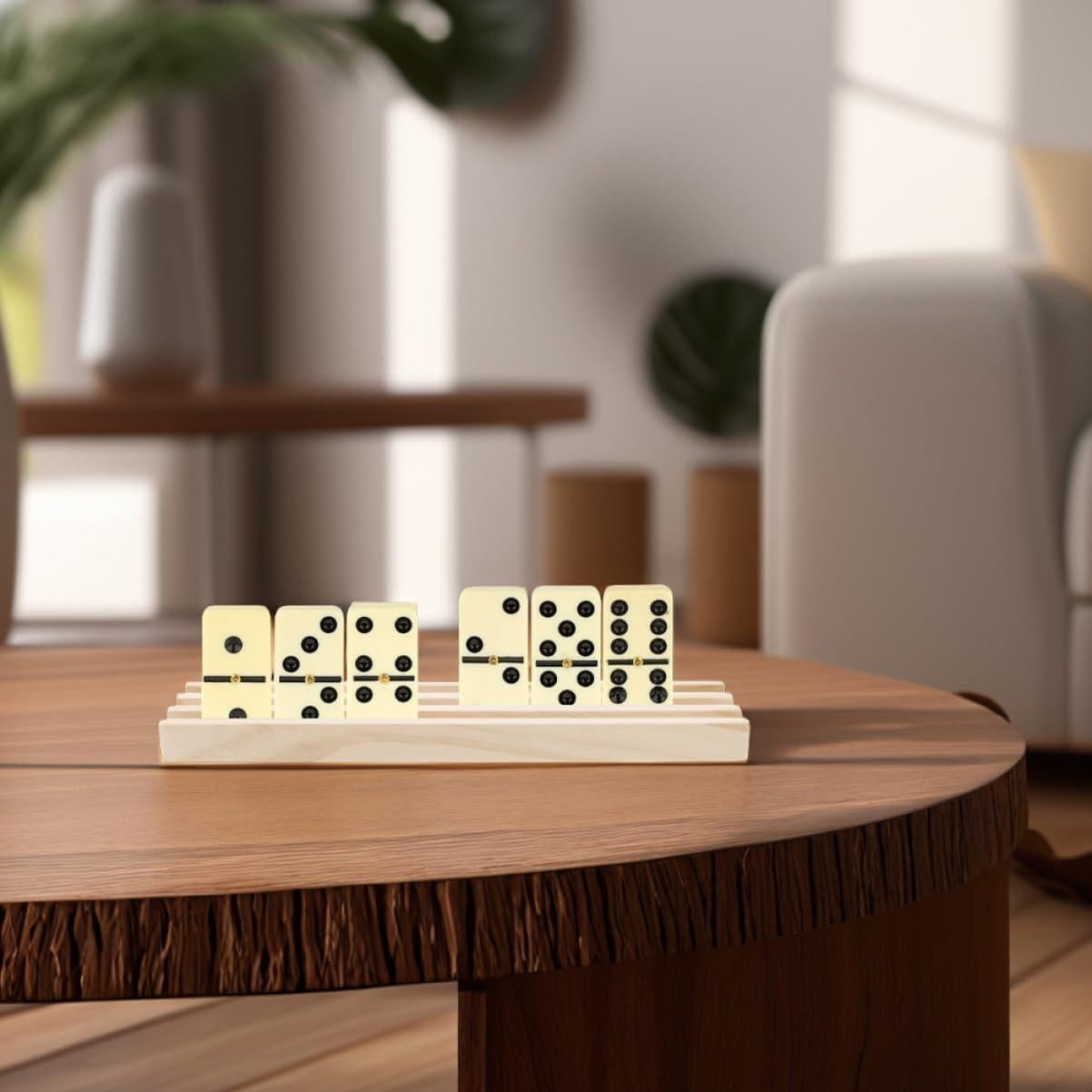 Bandejas de Dominó de Madera YARNOW 2pcs Antideslizante