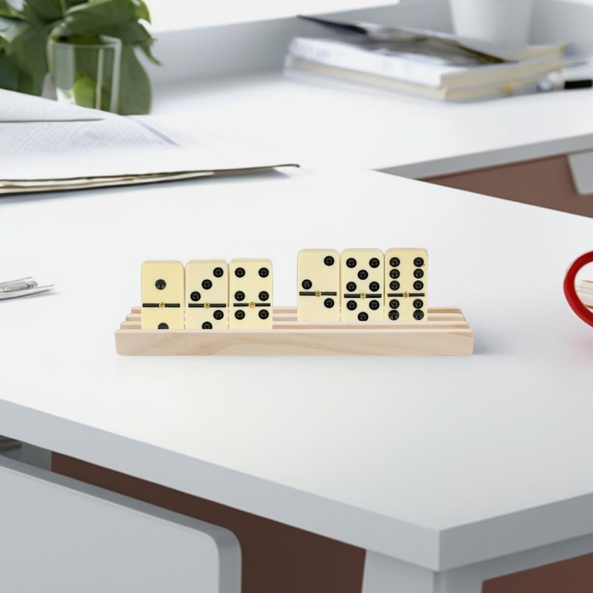 Bandejas de Dominó de Madera YARNOW 2pcs Antideslizante