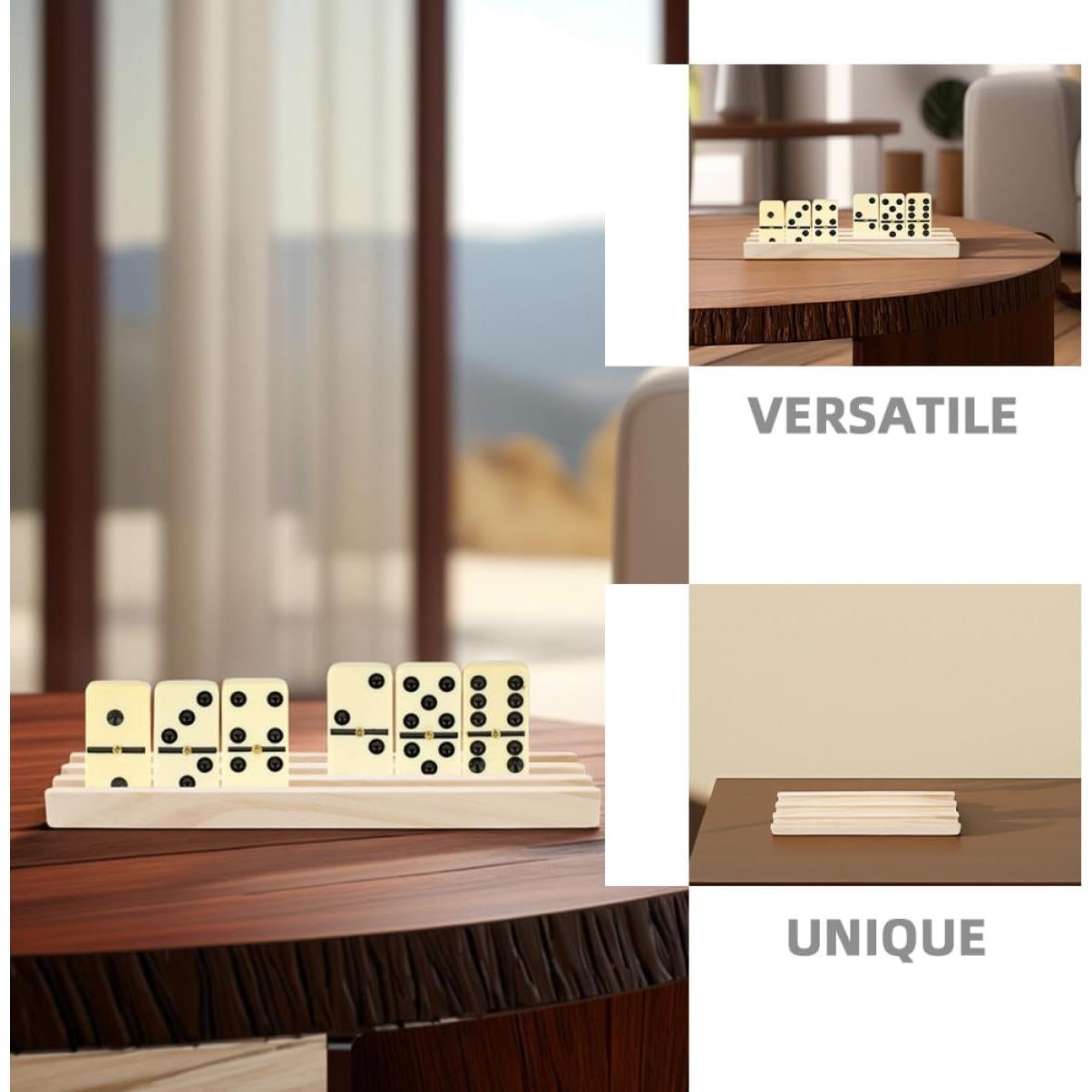 Bandejas de Dominó de Madera YARNOW 2pcs Antideslizante