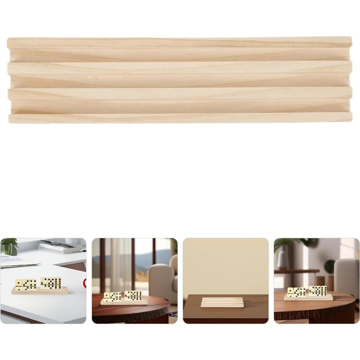 Bandejas de Dominó de Madera YARNOW 2pcs Antideslizante