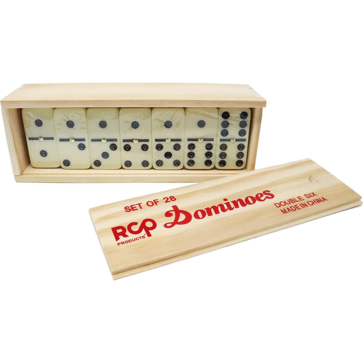 Dominó Doble 6 RCP Products - 28 Fichas en Caja de Madera