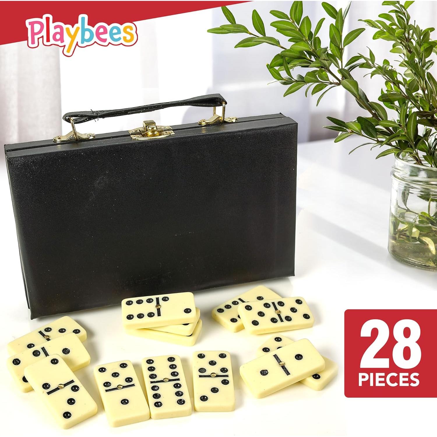 Juego de Dominó Doble Seis Playbees - 28 Fichas en Estuche