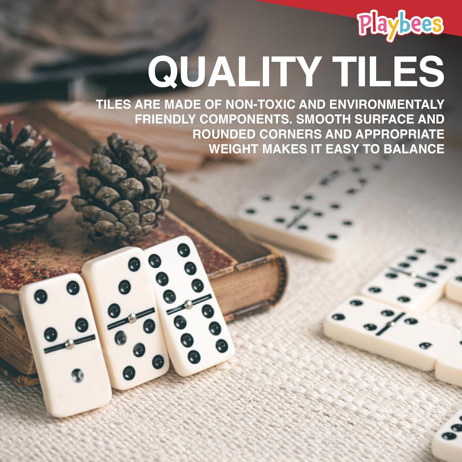 Juego de Dominó Doble Seis Playbees - 28 Fichas en Estuche