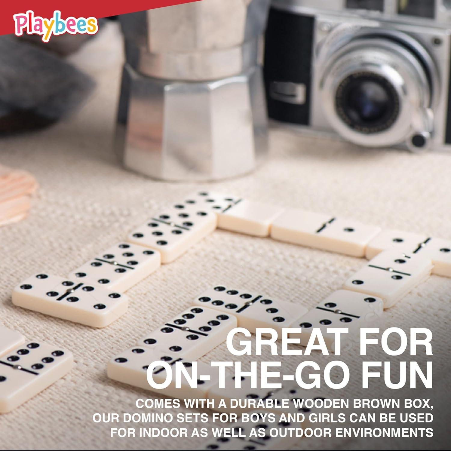 Juego de Dominó Doble Seis Playbees - 28 Fichas en Estuche