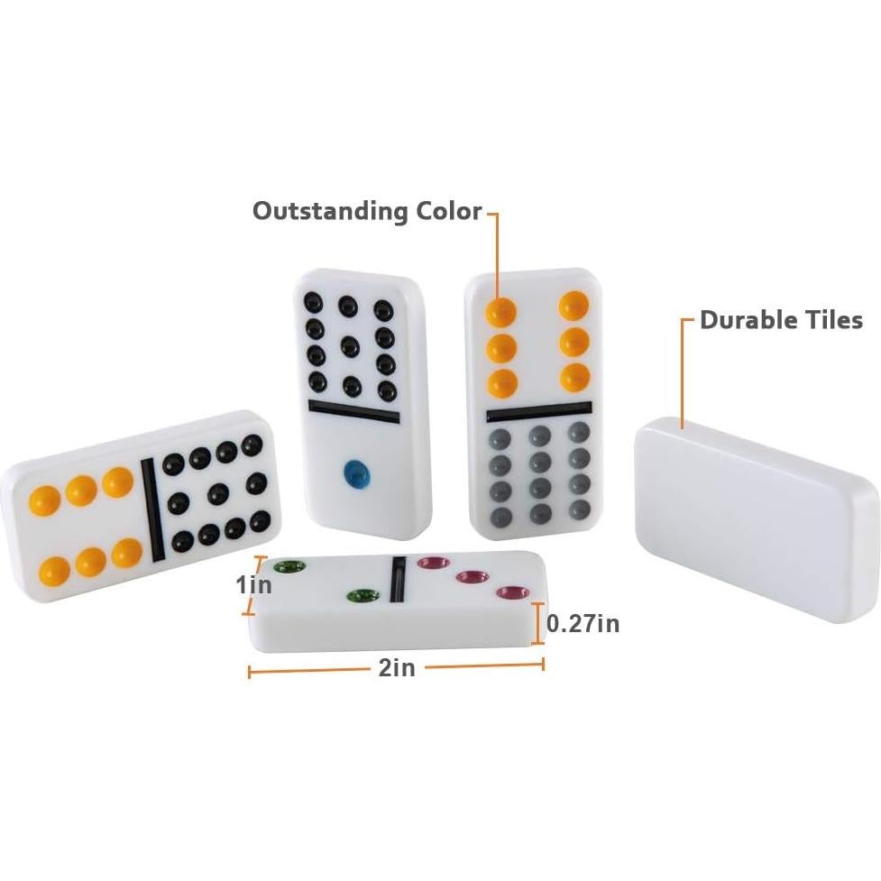 Juego de Dóminos Dobles 12 Homwom con Estuche y Trenes