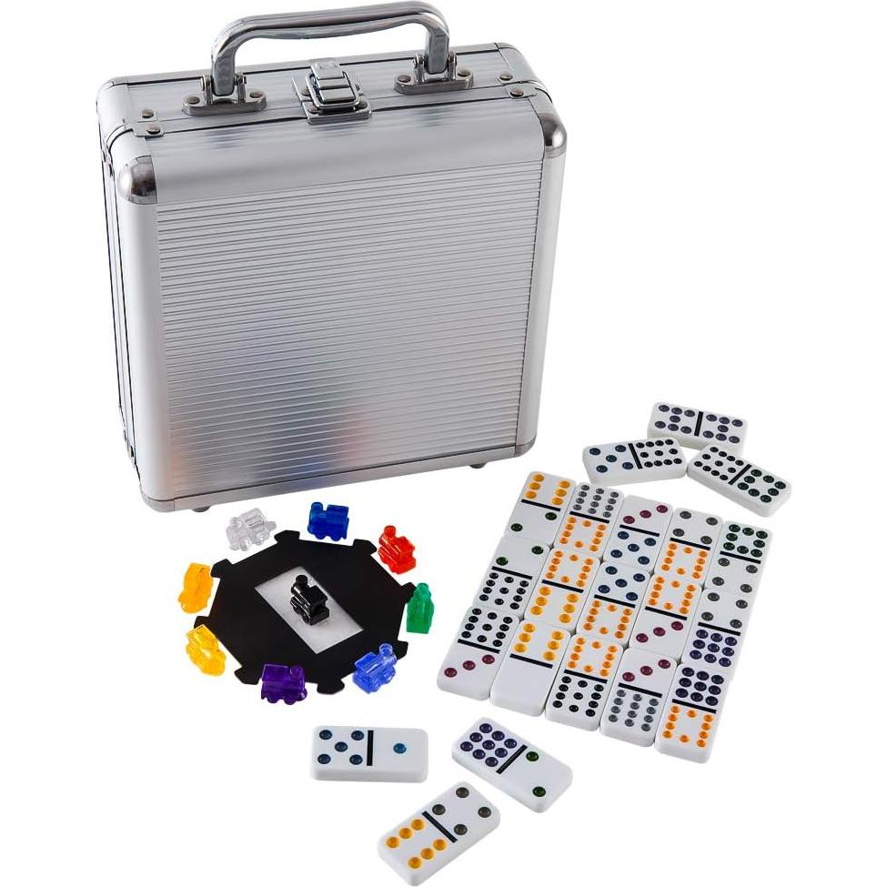 Juego de Dóminos Dobles 12 Homwom con Estuche y Trenes