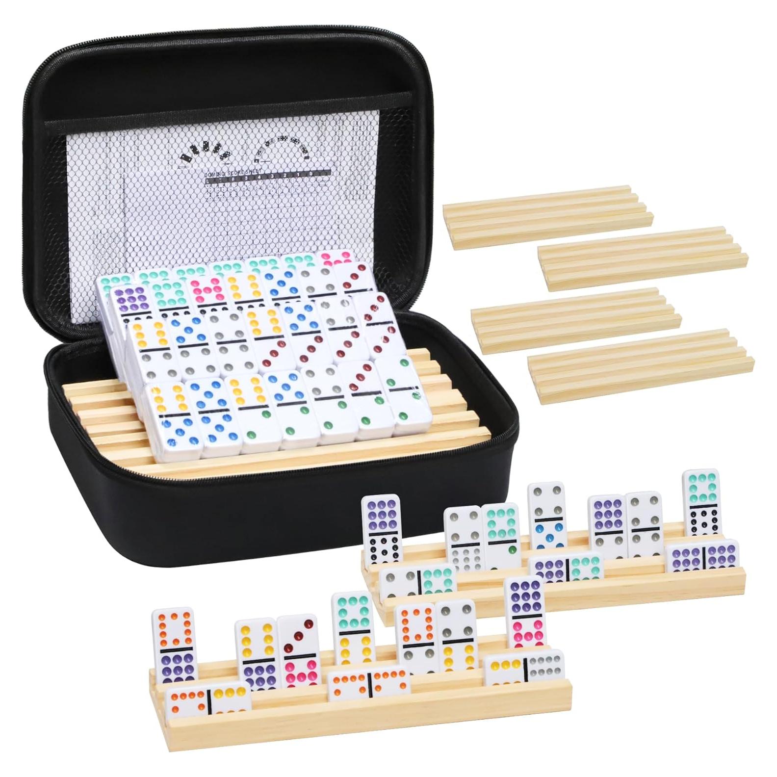 Juego de Dominó Mexicano Doble 12 Uvcany con 8 Bandejas