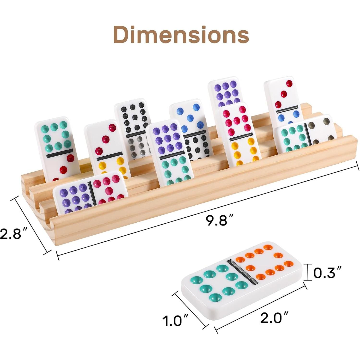 Juego de Dominó Mexicano Doble 12 Uvcany con 8 Bandejas